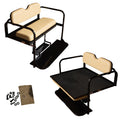 EZGO TXT Golf Cart Flip Folding Rear Back Seat Kit - Tan Cushions