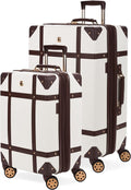 7739 Hardside Luggage Trunk with Spinner Wheels, White, 2-Piece Set (19/26)