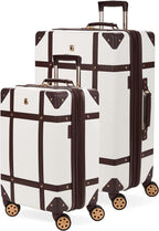7739 Hardside Luggage Trunk with Spinner Wheels, White, 2-Piece Set (19/26)