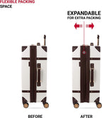 7739 Hardside Luggage Trunk with Spinner Wheels, White, 2-Piece Set (19/26)