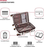 7739 Hardside Luggage Trunk with Spinner Wheels, White, 2-Piece Set (19/26)