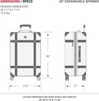 7739 Hardside Luggage Trunk with Spinner Wheels, White, 2-Piece Set (19/26)