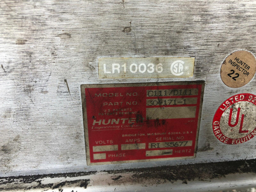 hunter alignment machine Control, C111, Part Number 30-171-1