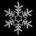 28 in. 296-Light LED Cool White Hanging Snowflake with Star Center