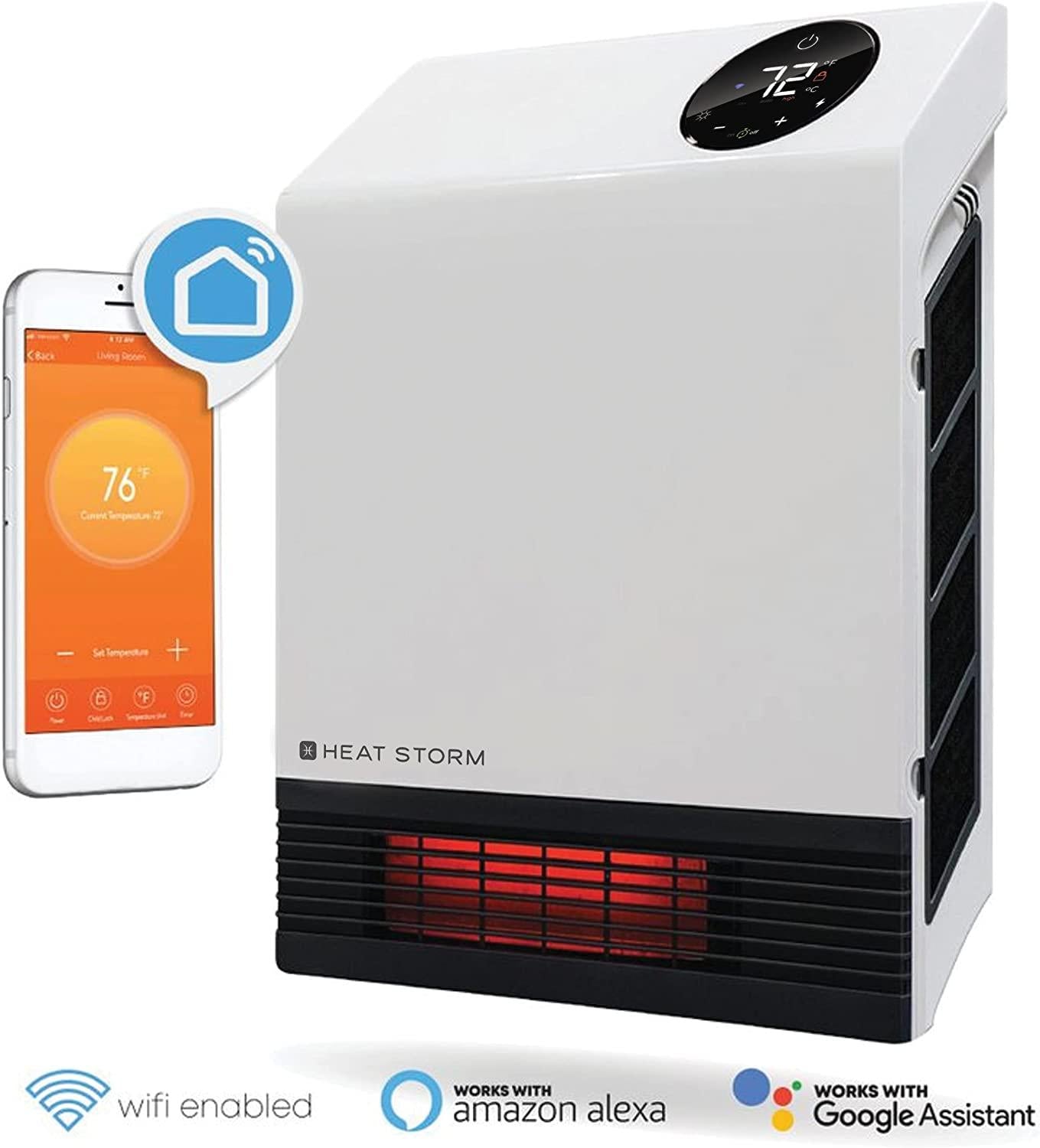 LUNX HS-1000-WX-WIFI WiFi Infrared Wall Heater, 1000 Watt