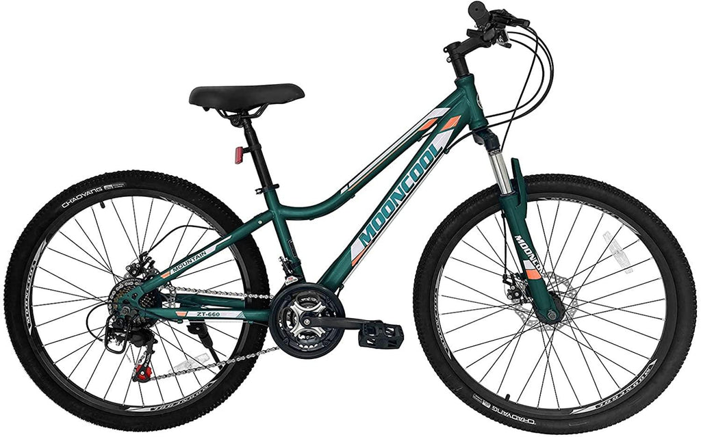 MOONCOOL Adult Mountain Bikes 20/24/ 26 Inch Mountain Bicycle, Disc Brakes Suspension Front Fork, 7-21 Speeds Options, Aluminum and Steel Frame Options, Mountain Bike for Adults Mens Womens