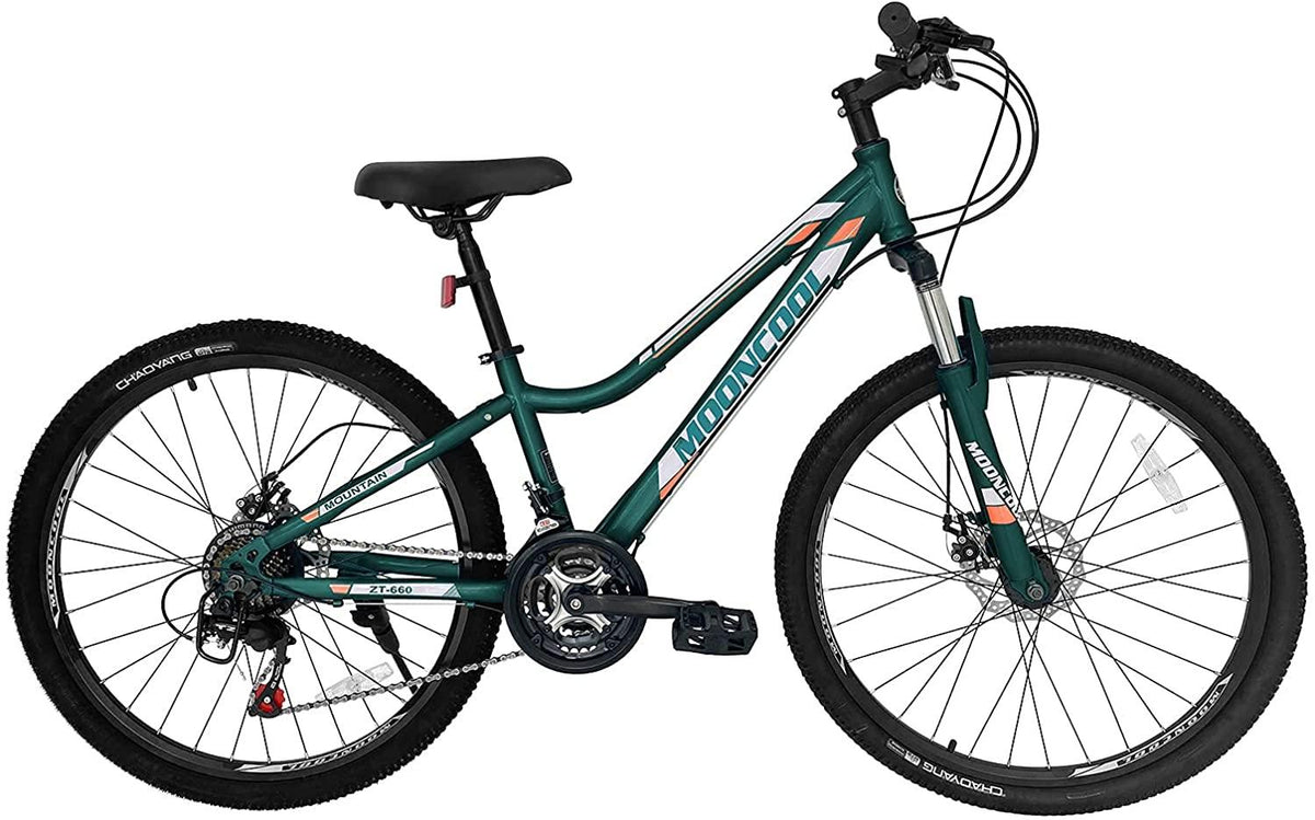 MOONCOOL Adult Mountain Bikes 20/24/ 26 Inch Mountain Bicycle, Disc Brakes Suspension Front Fork, 7-21 Speeds Options, Aluminum and Steel Frame Options, Mountain Bike for Adults Mens Womens