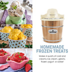 EIM-924LX 4 quart Old Fashioned Electric Ice Cream Maker, Pine Bucket