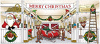 7' x 16' Red and Green Merry Christmas Outdoor Double Car GaraDoor Banner