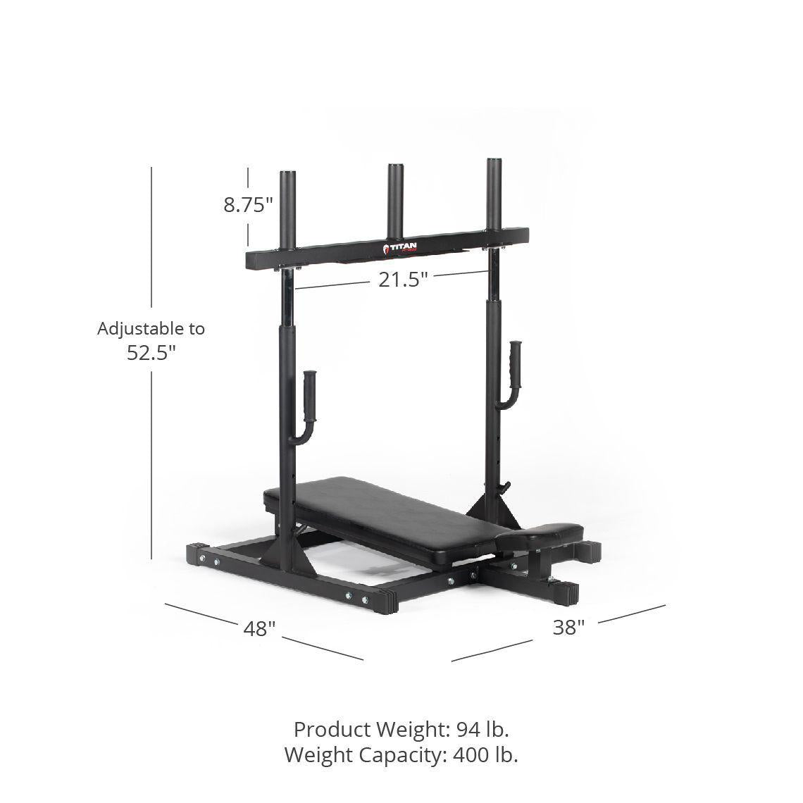 Fitness Vertical Leg Press Machine, 400 LB Capacity, Leg Strengthening Workout, High Intensity Presses