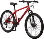 Schwinn High Timber ALX Youth/Adult Mountain Bike, Aluminum Frame and Disc Brakes, 26-Inch Wheels, 21-Speed, Red
