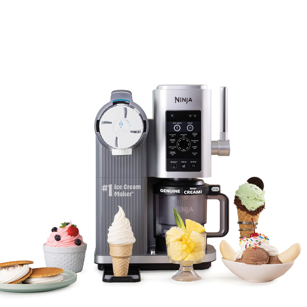 CREAMi Scoop & Swirl Ice Cream Maker, Soft Serve Desserts, Sorbet, Milkshakes, Frozen Yogurt and More, 13-in-1 Programs, Includes Handle and Two 16 oz 2-in-1 Pints, NC701 | 13 One-Touch Programs, 2-in-1 Creamify for Scoops or Swirls, Includ