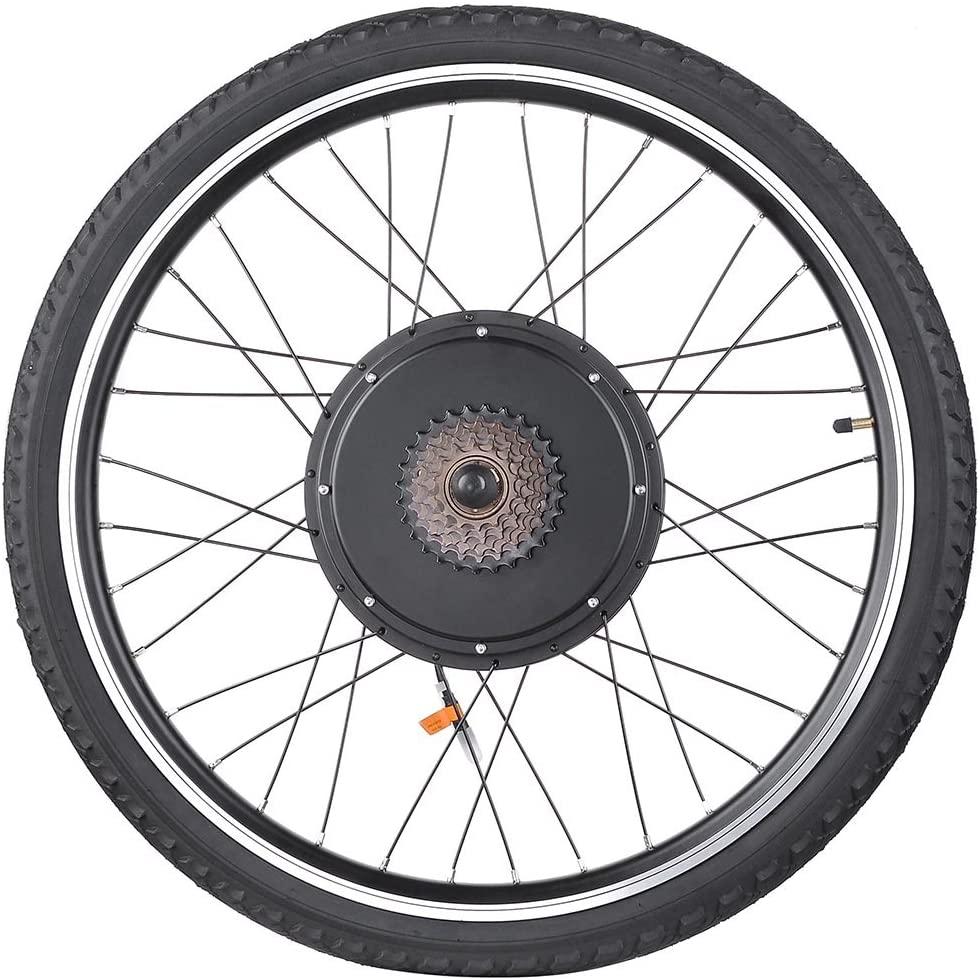 AW 26"x1.75" Rear Wheel Electric Bicycle LCD Display Motor Kit E-Bike Conversion 48V1000W