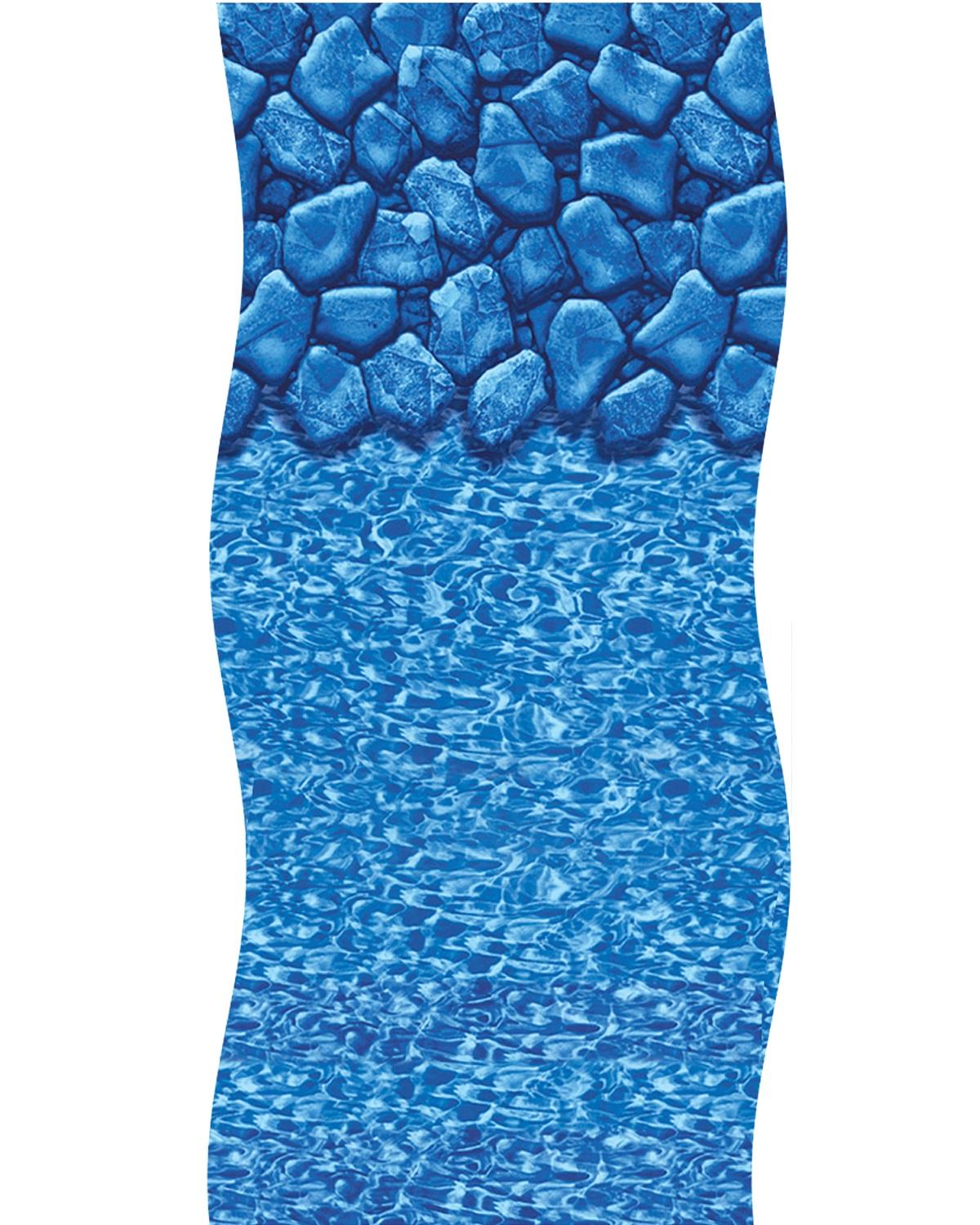 Swim Central 21' Blue Boulder Swirl Round Overlap Above Ground Swimming Pool Liner