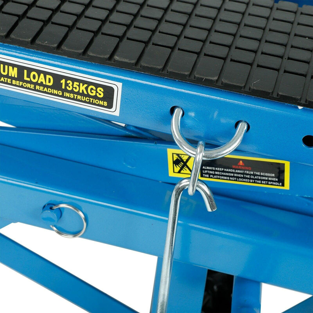 300lbs Heavy Duty Hydraulic Motorcycle Scissor Jack Lift with Foot Peg