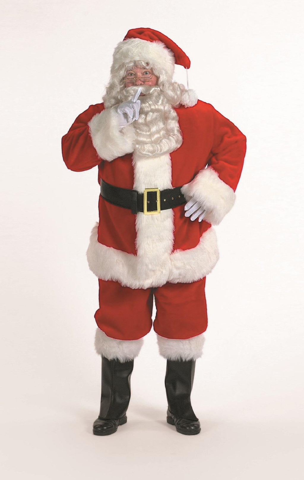7-Piece Professional Santa Suit Christmas Costume - Adult Size XXXL