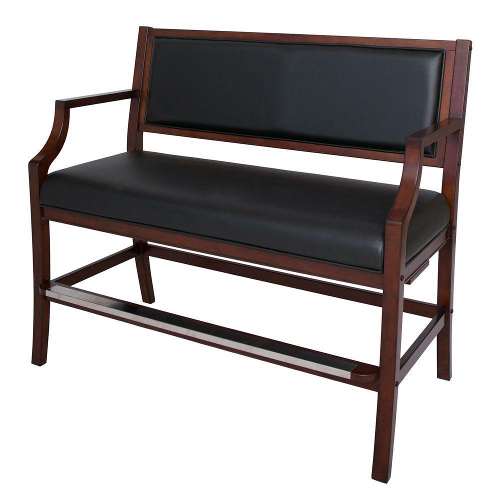 Hampton Club Spectator Bench with Walnut Finish