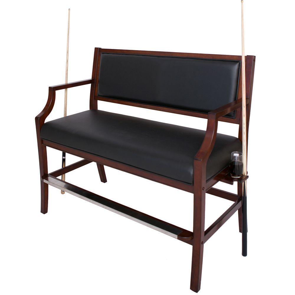Hampton Club Spectator Bench with Walnut Finish