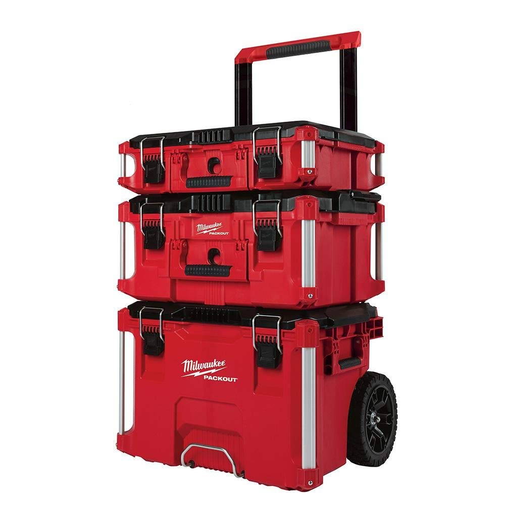 Packout Rolling Modular Stackable Tool Box StoraSystem, Red
