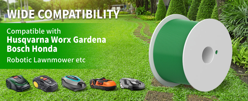 100m/328ft Universal Lawnmower Boundary Wire Contains 50x Lawn Pegs+10x Wire Connectors+9X ium Blades Robotic Lawnmower Wire Compatible with //Worx