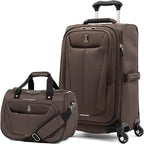 Luggage Maxlite 5 Lightweight 2-Piece Carry on Spinner w/Travel Tote Set (Mocha, 21-Inch Spinner and Tote)