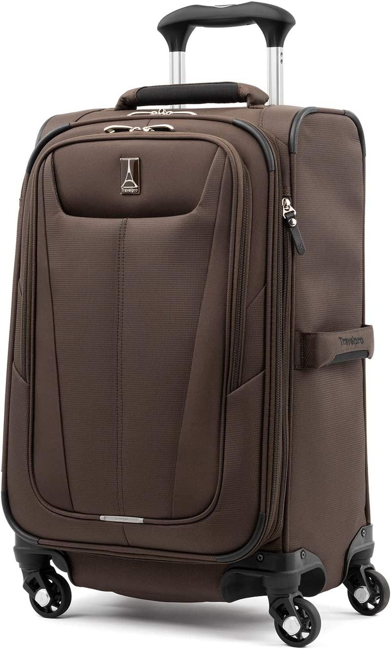 Luggage Maxlite 5 Lightweight 2-Piece Carry on Spinner w/Travel Tote Set (Mocha, 21-Inch Spinner and Tote)