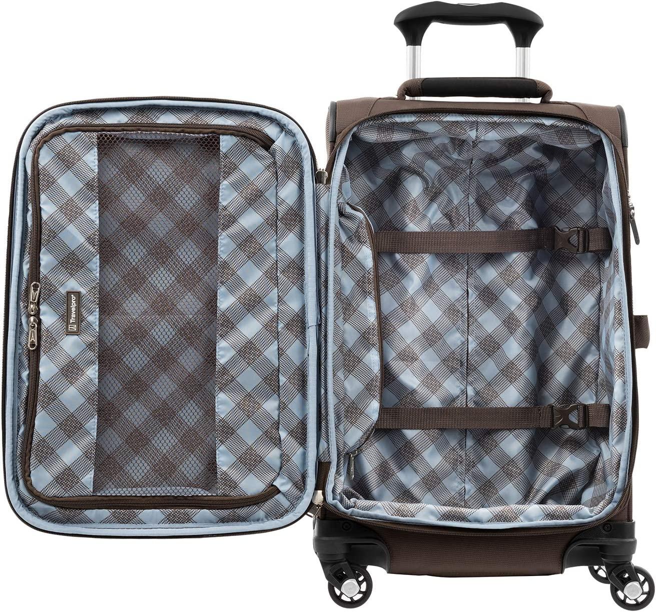 Luggage Maxlite 5 Lightweight 2-Piece Carry on Spinner w/Travel Tote Set (Mocha, 21-Inch Spinner and Tote)