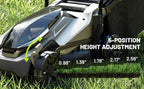 20V 14" Electric Lawn Mower, Brushless Cordless Lawn Mower with 2-in-1 Mulching &amp; Bagging, 5.0Ah Battery Lightweight Push Mower with 5-Position Height Adjustment for Small Yards