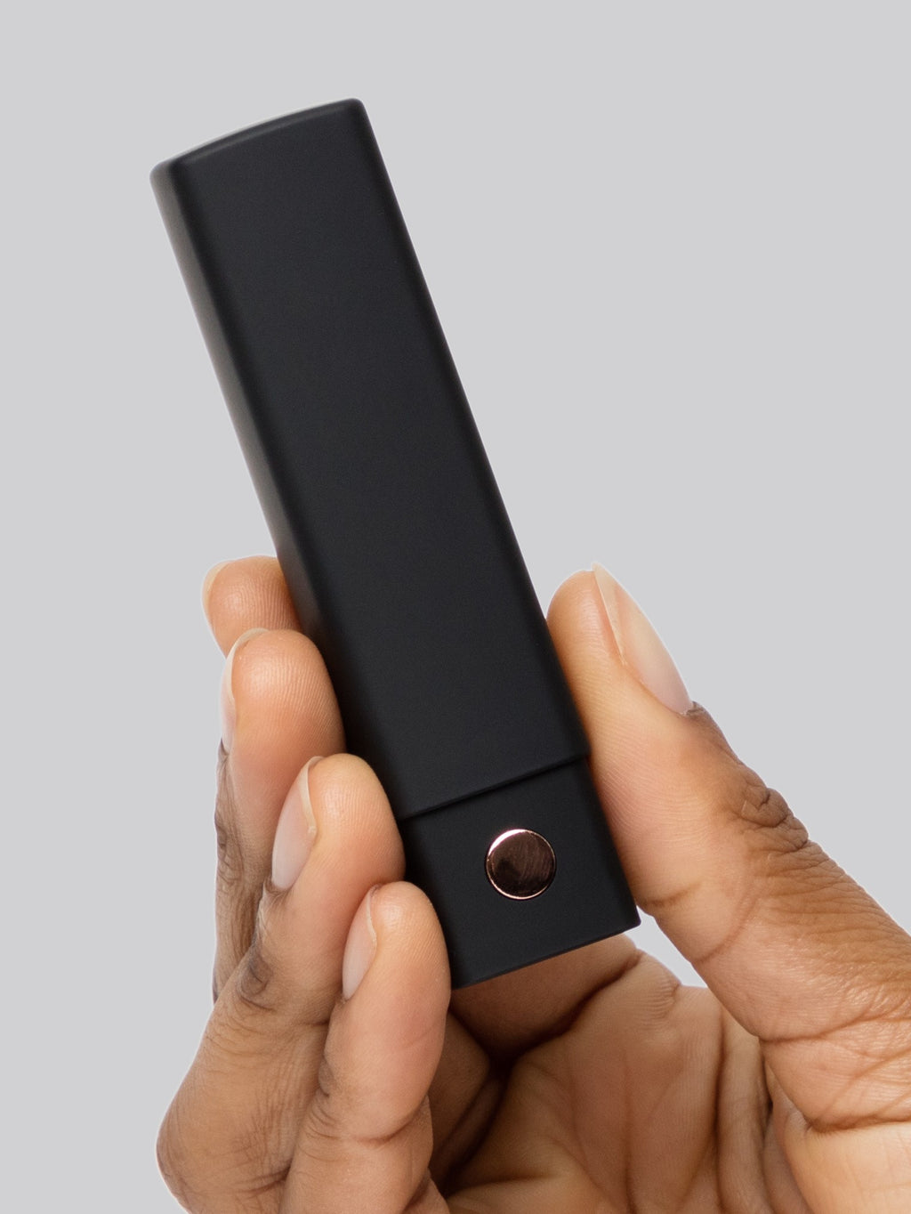 Lovense Exomoon App Controlled Rechargeable Silicone Lipstick Bullet Vibrator, Black
