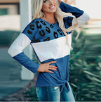 Women's Long Sleeve Elegant Patchwork T shirt