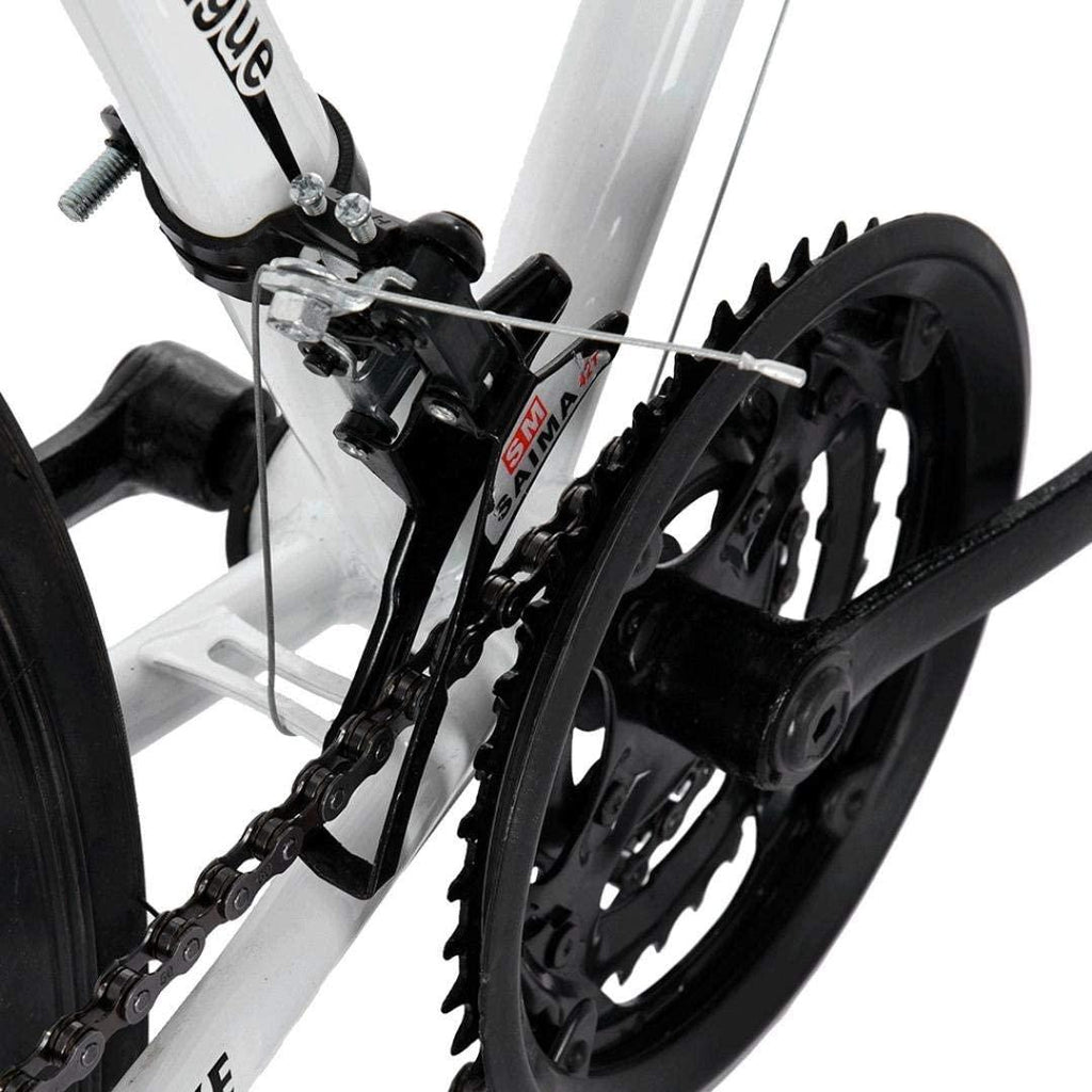 SUNUQ Lightweight Aluminum Road Bike,Aluminum Full Suspension Road Bike 21 Speed Disc Brakes, 26 inch Durable Road icycles, 700c Tire, Mens/Womens Fashionable Advanced Suspension Bikes