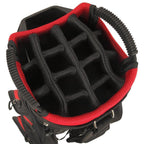 Ram Golf Waterproof Cart Bag - 14 Way Club Dividers Black/Grey/Red
