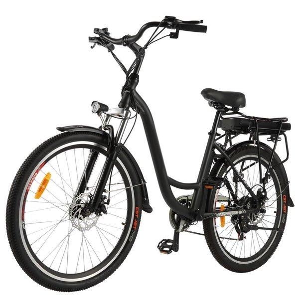 Ayner 26 In. Electric Cruiser Bike with 12.5Ah LarCapacity Removable Lithium-Ion Battery, Electric Commuter Bicycle for Adults Professional 6 Speed City Ebike Black