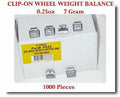 1000 Pcs P Style Clip-on Wheel Weight  0.25oz 7gram  P025 Led Free