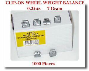 1000 Pcs P Style Clip-on Wheel Weight  0.25oz 7gram  P025 Led Free
