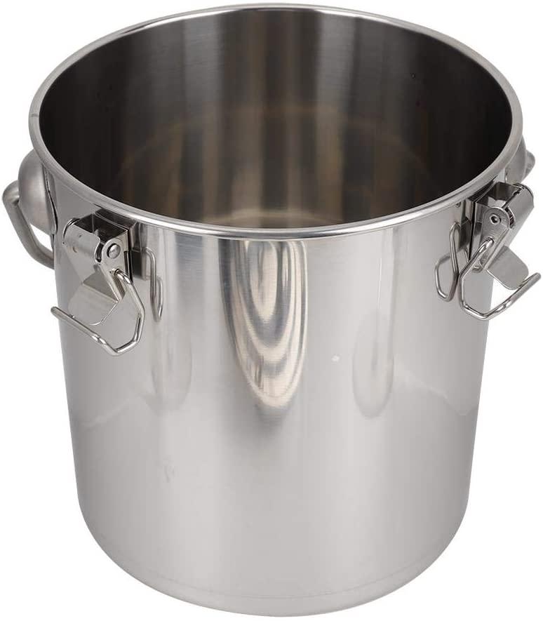 heepdd milking machine, portable electric cow milker milking kit with 2 teat cups adjustable vacuum pump box 5l stainless steel milk bucket 100-240v