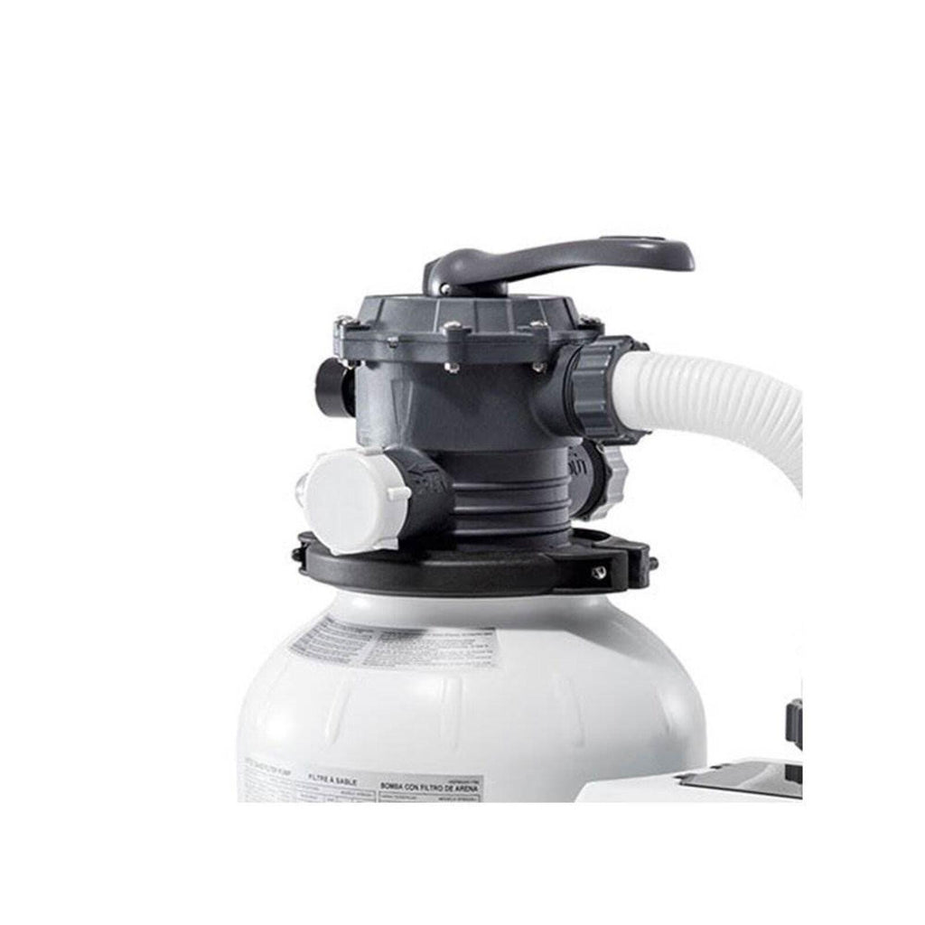 intex 2100 gph above ground pool sand filter pump w/ automatic pool vacuum
