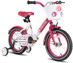JOYSTAR Starry Kids Bike for Ages 3-9 Years Girls with Hand Brake and Basket, 14 16 18 Inch Princess Bikes Bicycles with Training Wheels and Fenders, Children Bicycle