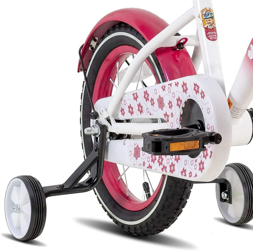 JOYSTAR Starry Kids Bike for Ages 3-9 Years Girls with Hand Brake and Basket, 14 16 18 Inch Princess Bikes Bicycles with Training Wheels and Fenders, Children Bicycle