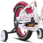 JOYSTAR Starry Kids Bike for Ages 3-9 Years Girls with Hand Brake and Basket, 14 16 18 Inch Princess Bikes Bicycles with Training Wheels and Fenders, Children Bicycle