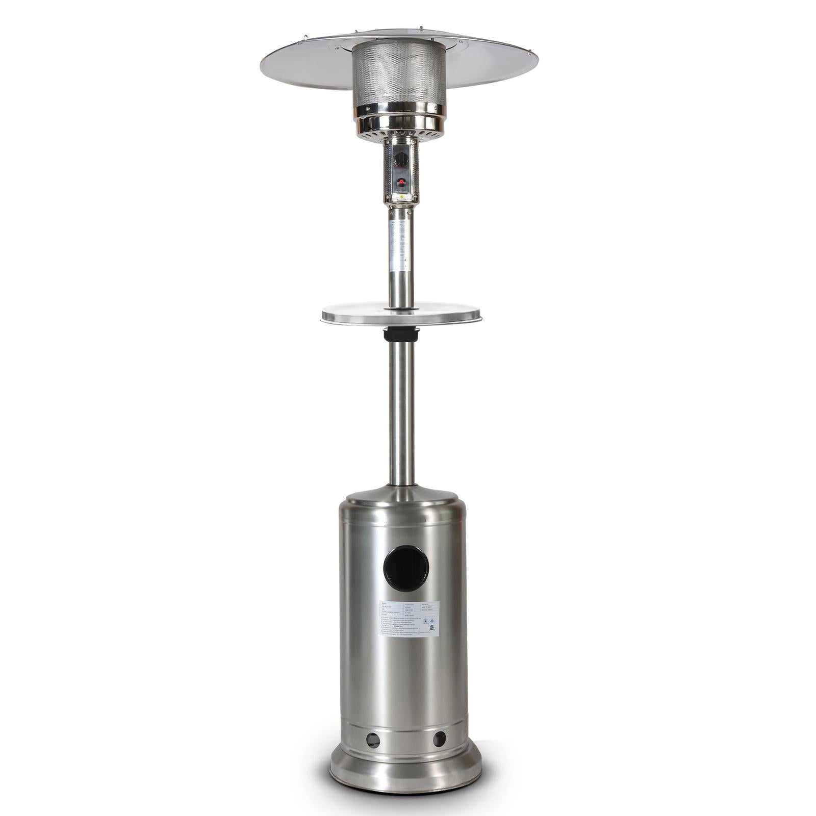EZSPTO 46000BTU Stainless Steel Propane Patio Heater for dinner party , family gathering , garden , backyard , restaurant , coffee shop , schools XH,Space Heaters &amp; Accessories,as pic