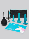 b-Vibe Rechargeable Anal Training and Education Butt Plug Set (5 Piece), Blue