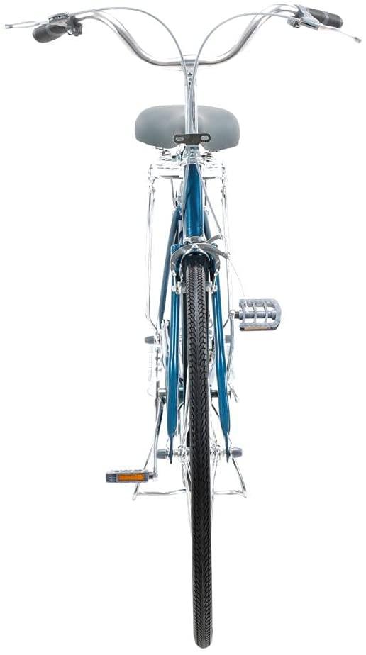 Kingtowag Womens Beach Cruiser Bike 26 inch Single Speed Bicycle for Women Comfortable Bicycle with 17'' Frame  Bike Blue(US Stock)
