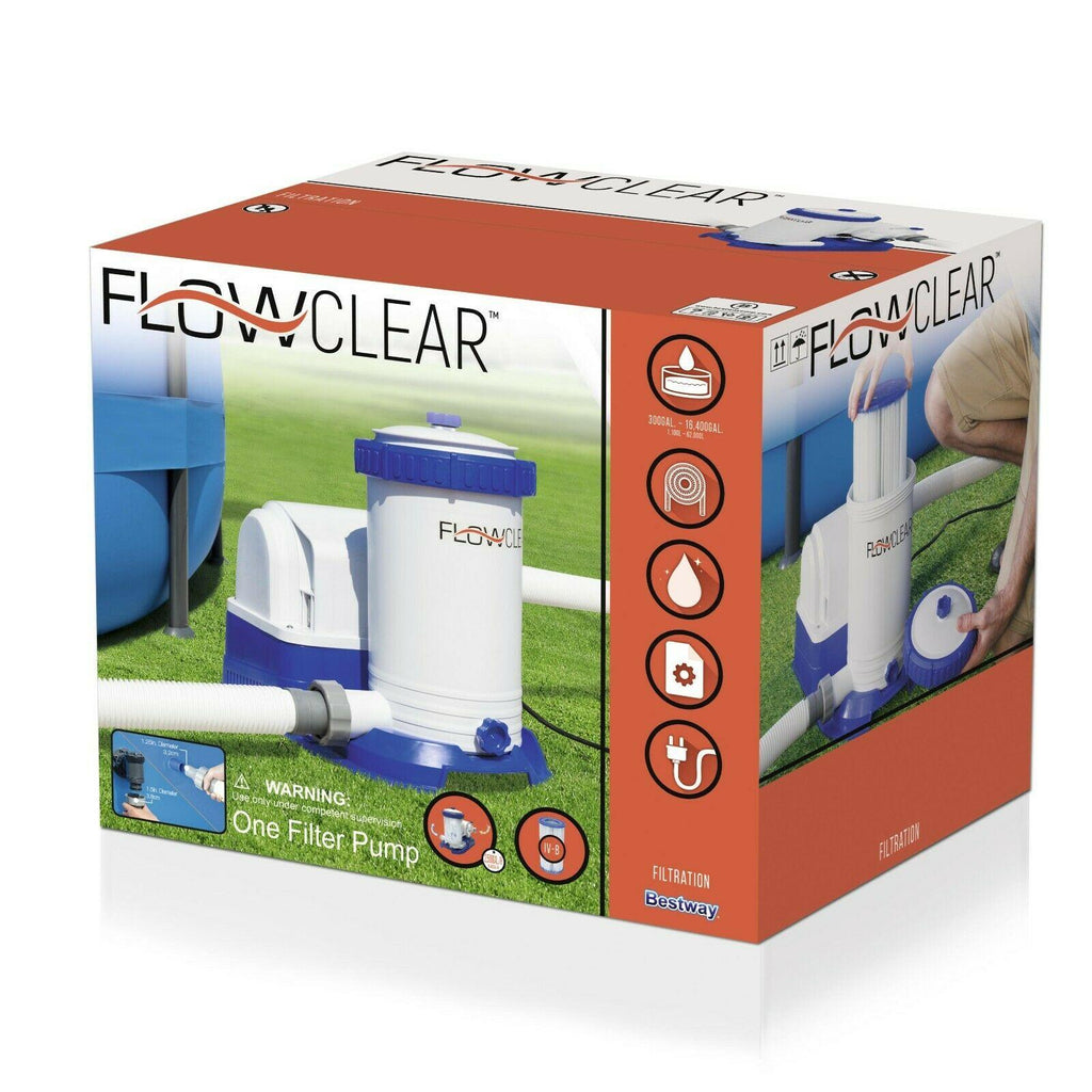 2500 gph filter pump for above ground swimming pools 58392e flowclear