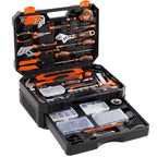 330-Piece Complete Tool Box Set, Durable Homeowners Tool Kit with Pull-Out Drawer, Versatile Home Repair Kit for Auto & Household, DIY Projects, Black-Yellow