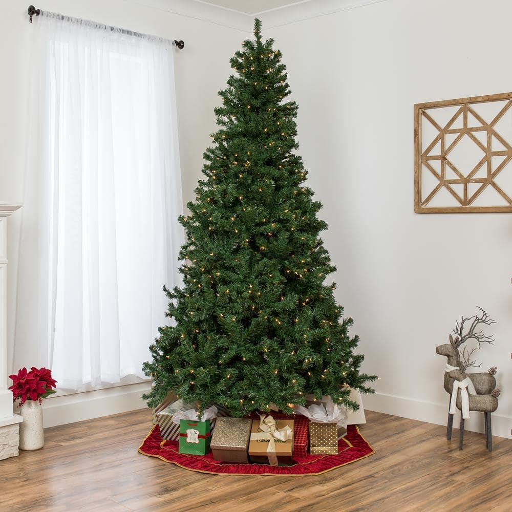 6 ft. Pre-Lit Incandescent Spruce Artificial Christmas Tree with 250 Warm White Lights