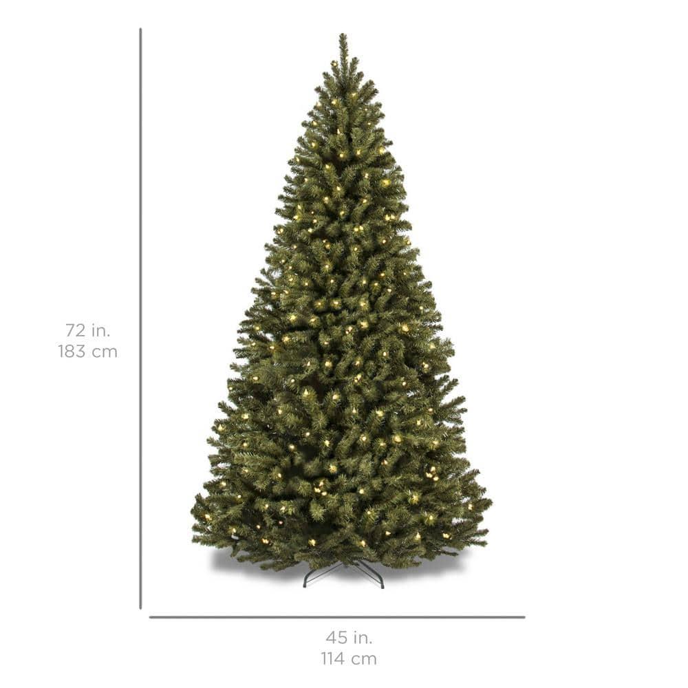 6 ft. Pre-Lit Incandescent Spruce Artificial Christmas Tree with 250 Warm White Lights