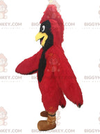 Red cardinal BIGGYMONKEYmascot costume, giant bird costume