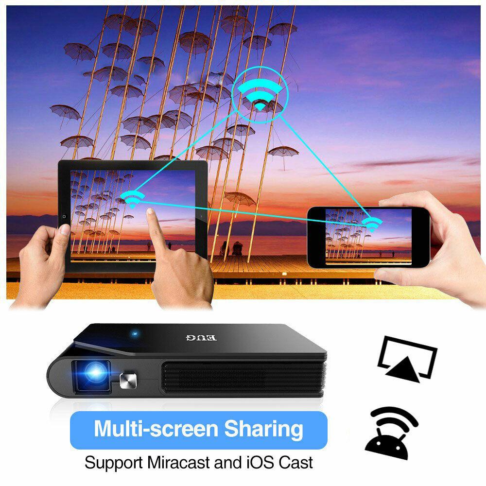 7000:1 hd dlp 3d projector wifi mirroring screen airplay for iphone hdmi usb tv