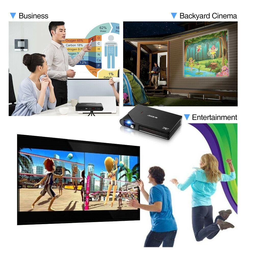 eug dlp wifi 3d projector wireless mirroring screen home theater tv hdmi 7000:1